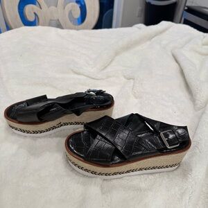 Stylish Black Platform Sandals